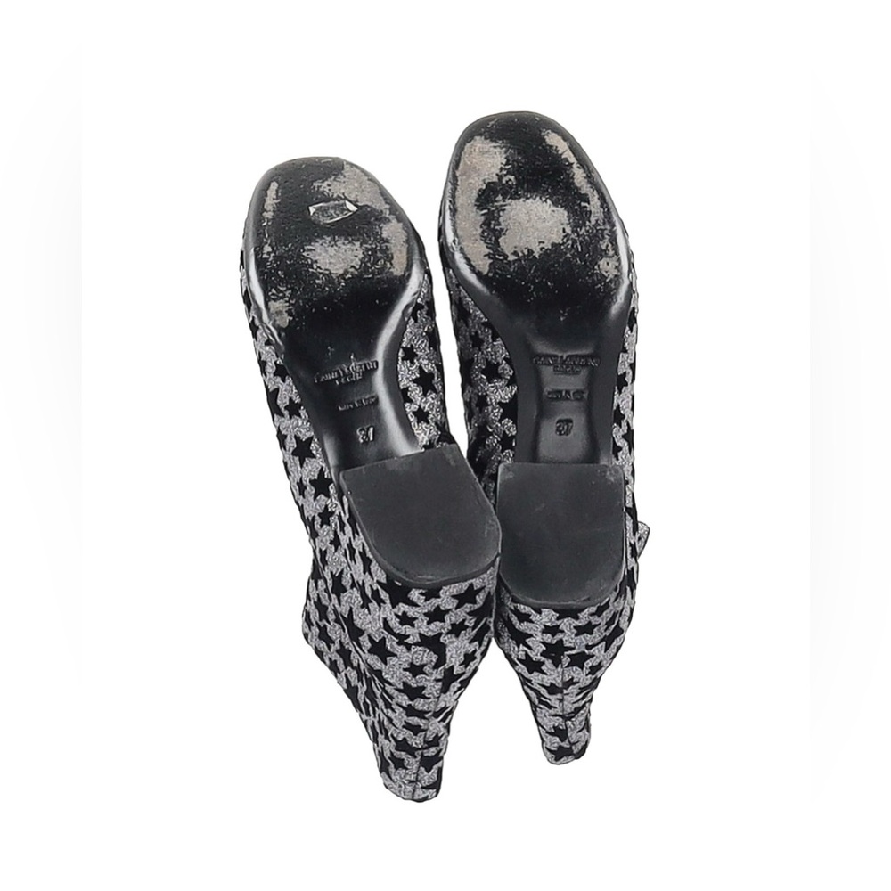 Saint Laurent Paris Star Print Ankle Boots | Size 37 - Picture 5 of 5